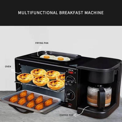 Machine 3-en-1 : grille-pain, cafetière, plaque
